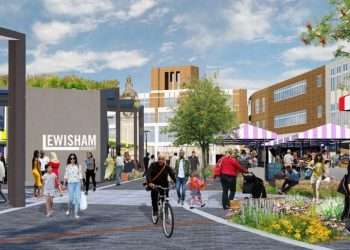 The Lewisham town centre regeneration visualised in a computer-generated image