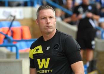 Neil Harris discussed the 0-0 draw today. Image: Millwall FC