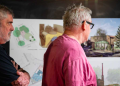 People inspecting the plans ahead of the refurbishment. Image: Brunel Museum