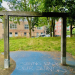 'Bring back our swings' message at Burgess Park playground.